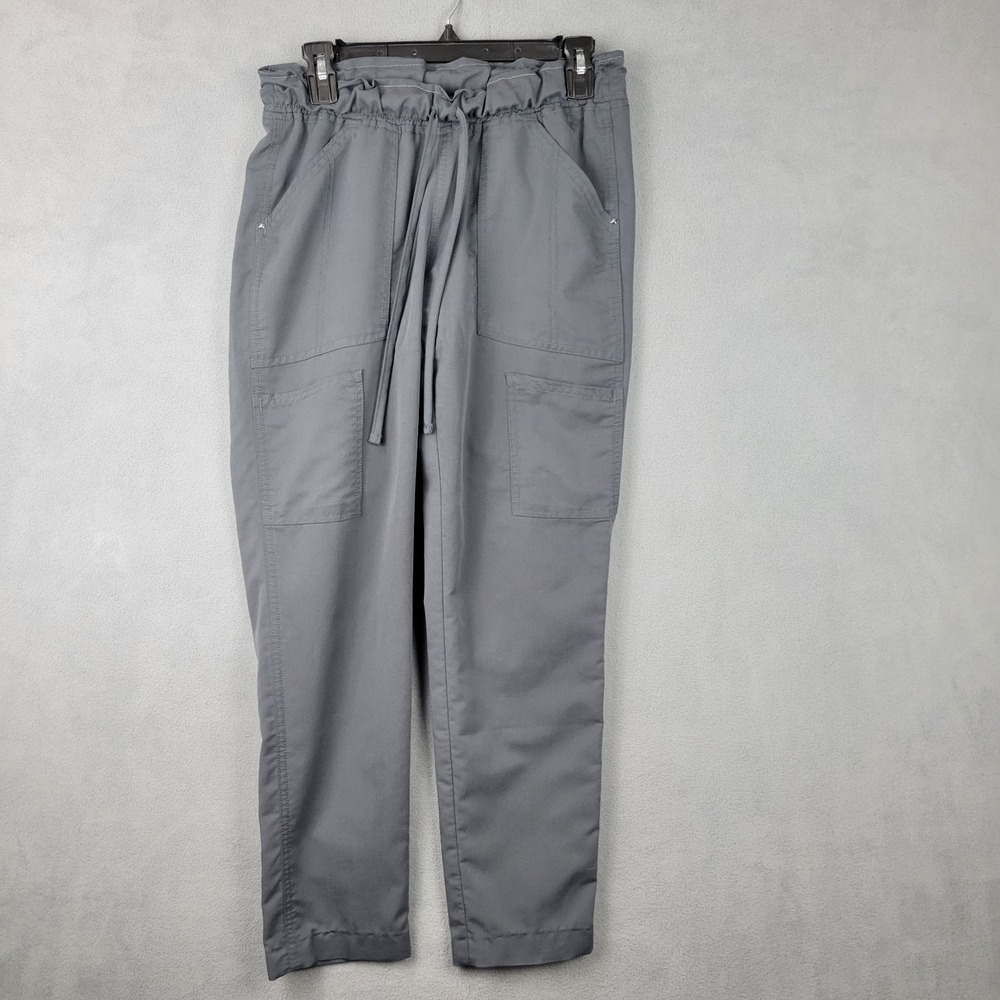 Scrubstar Scrub Pants Womens XS Gray Stretch Medical Straight Leg Drawstring